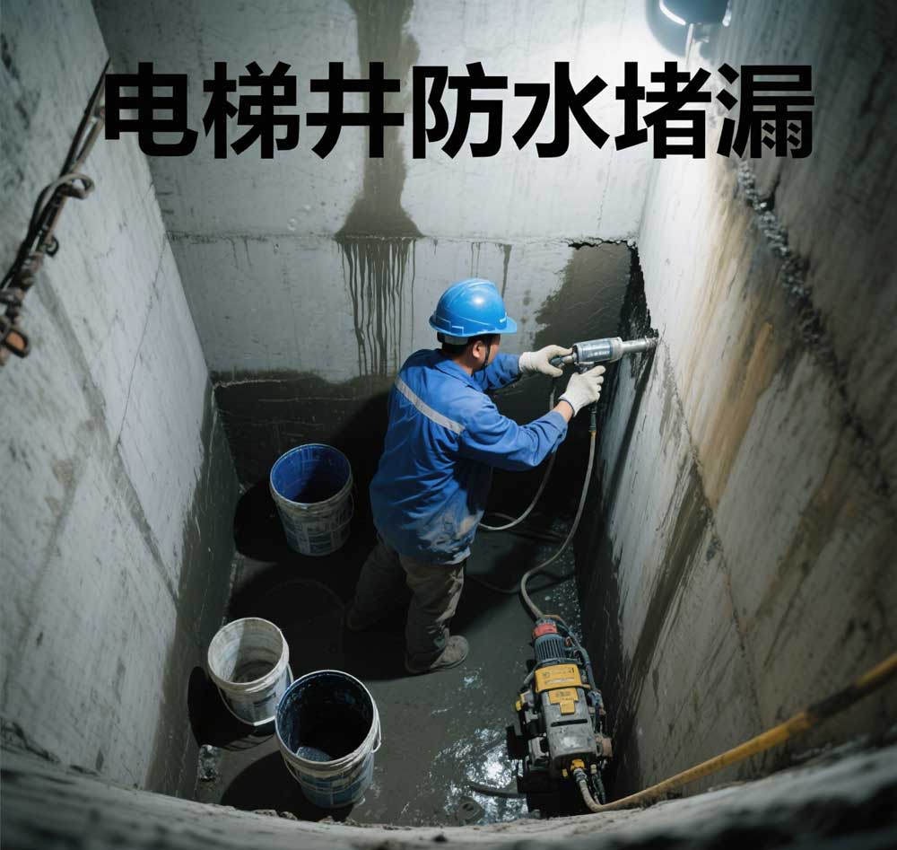 电梯井防水堵漏，沈阳地下室专业电梯井漏水维修公司